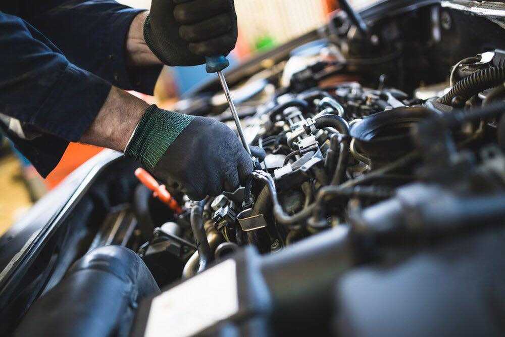 Inside the KG Auto Repair service bay